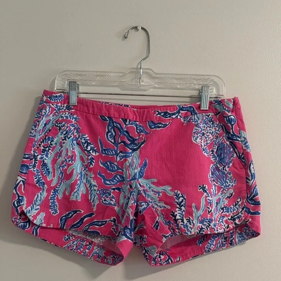 Lilly Pulitzer Adie shorts I Pink Samba print size 6 - Picture 2 of 6